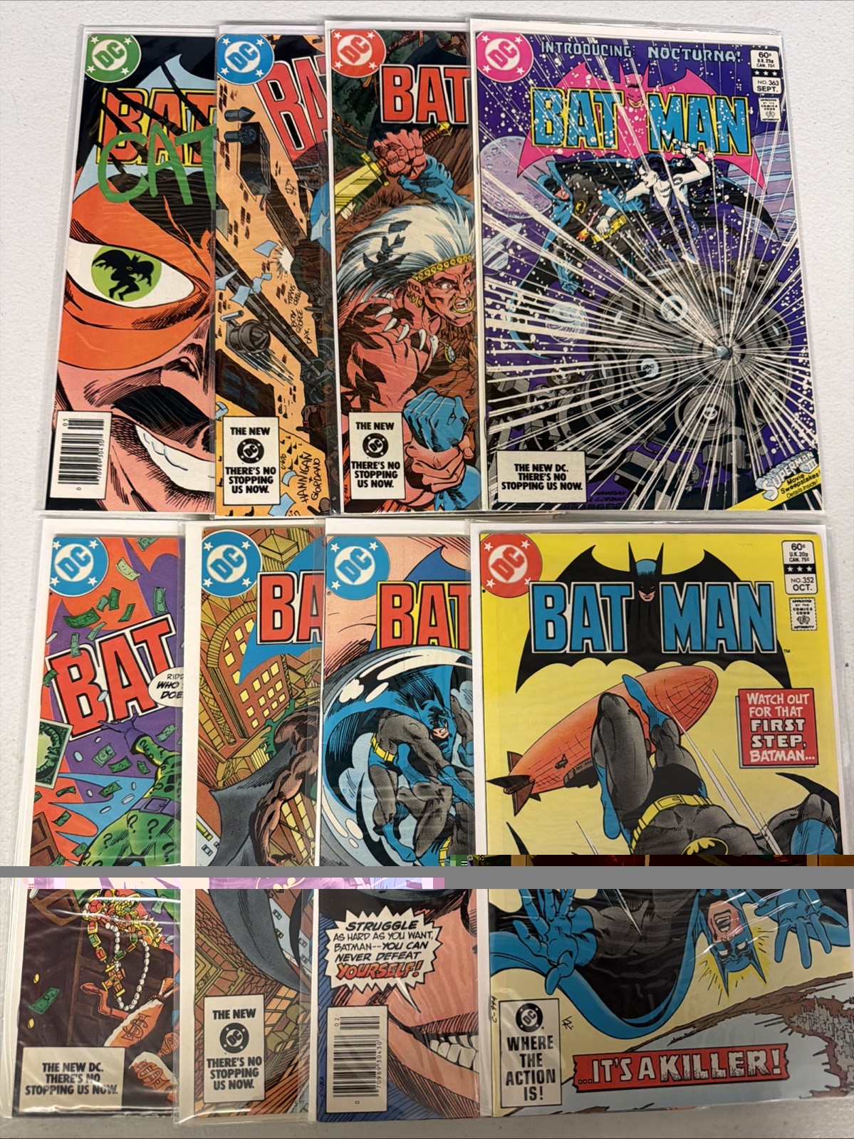 Batman #352 356 361 362 363 365 370 371 DC Comics Bronze Age Lot VG/Fine *U5