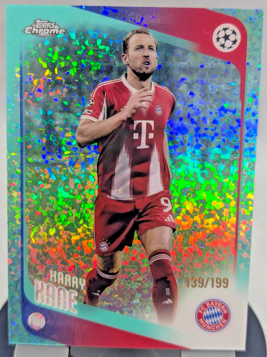 Harry Kane 139/199 TEAL Diamonds Buyback Ballon d'or Topps Chrome UCC 2025/26 #4