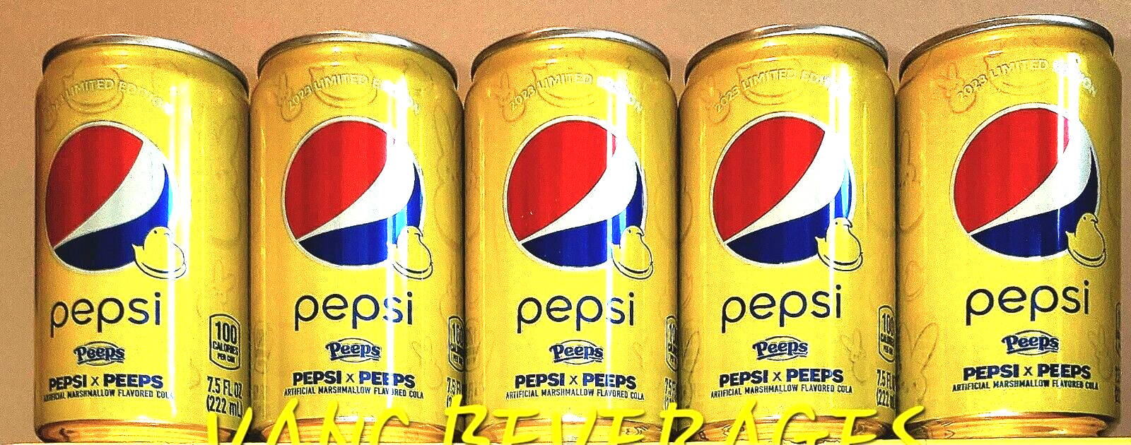 Pepsi PEEPS flavored minis 5 x 7.5oz SINGLE CANS  w/Free SHIP READ DESC