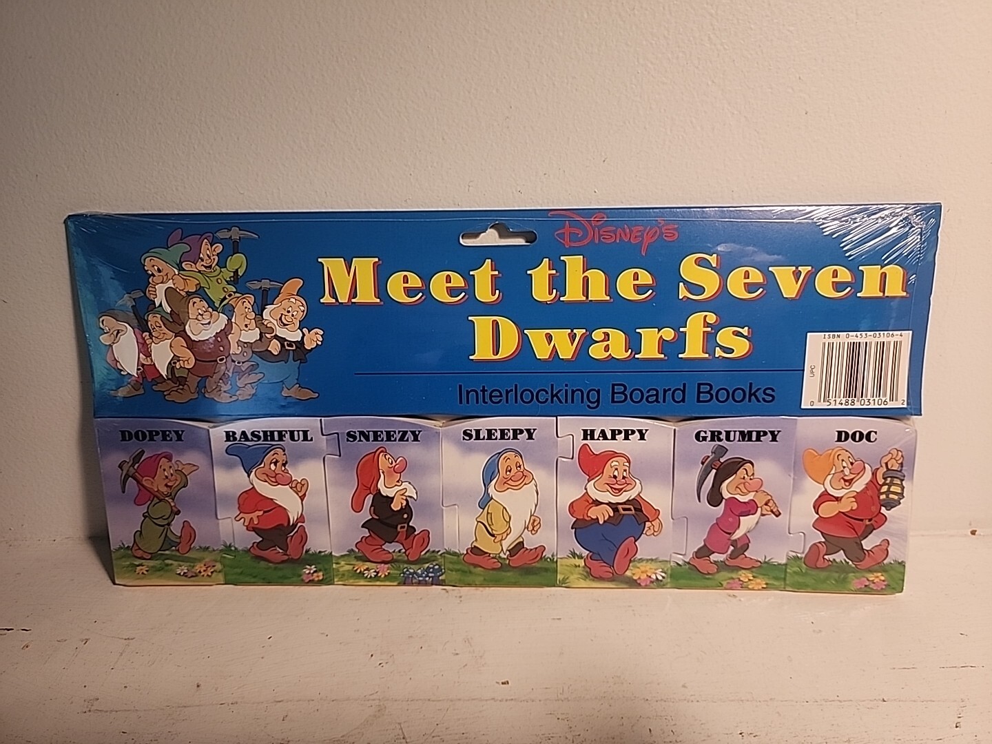 Vintage 1993 Disney's Meet the Seven Dwarf's Interlocking Board Books NIB Vintage 1993 Disney's Meet the Seven Dwarf's Interlocking Board Books NIB