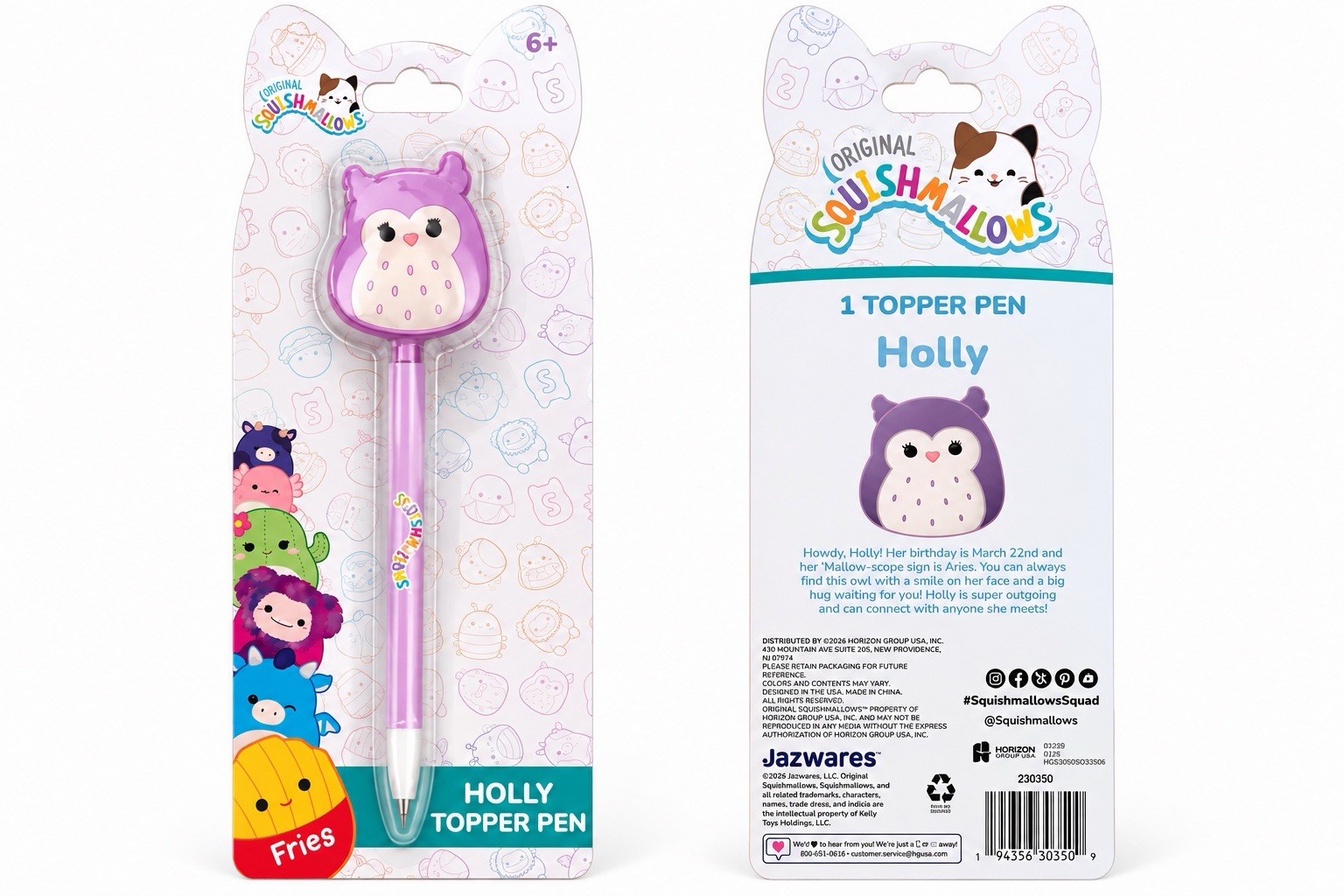 Original Squishmallows Holly Topper Pen. Brand New 1 Box With 12 Pens Per Box. Original Squishmallows Holly Topper Pen. Brand New 1 Box With 12 Pens Per Box.