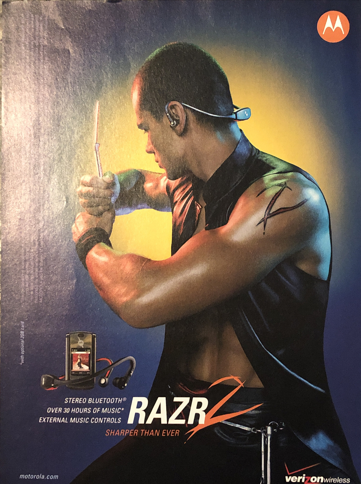 2007 Verizon Wireless PRINT AD Motorola Razr 2 Cell Phone - Sharper Than Ever 2007 Verizon Wireless PRINT AD Motorola Razr 2 Cell Phone - Sharper Than Ever