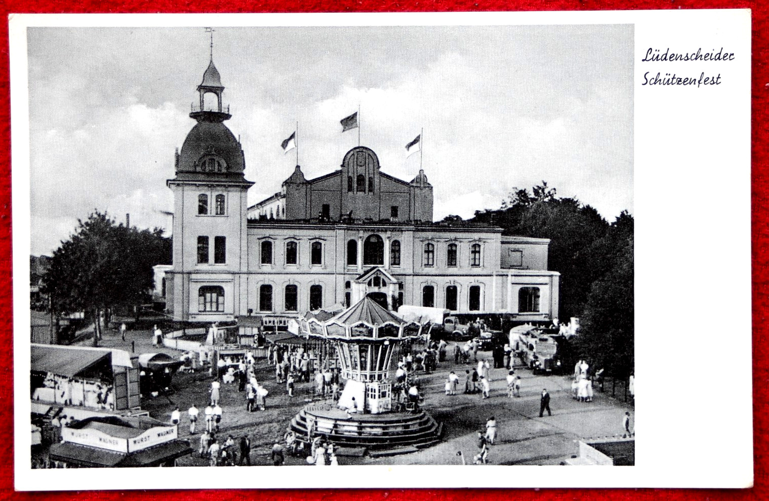 33180 Postcard Lüdenscheid Schützenfest Karussell Jahrmarkt To 1940 33180 Postcard Lüdenscheid Schützenfest Karussell Jahrmarkt To 1940