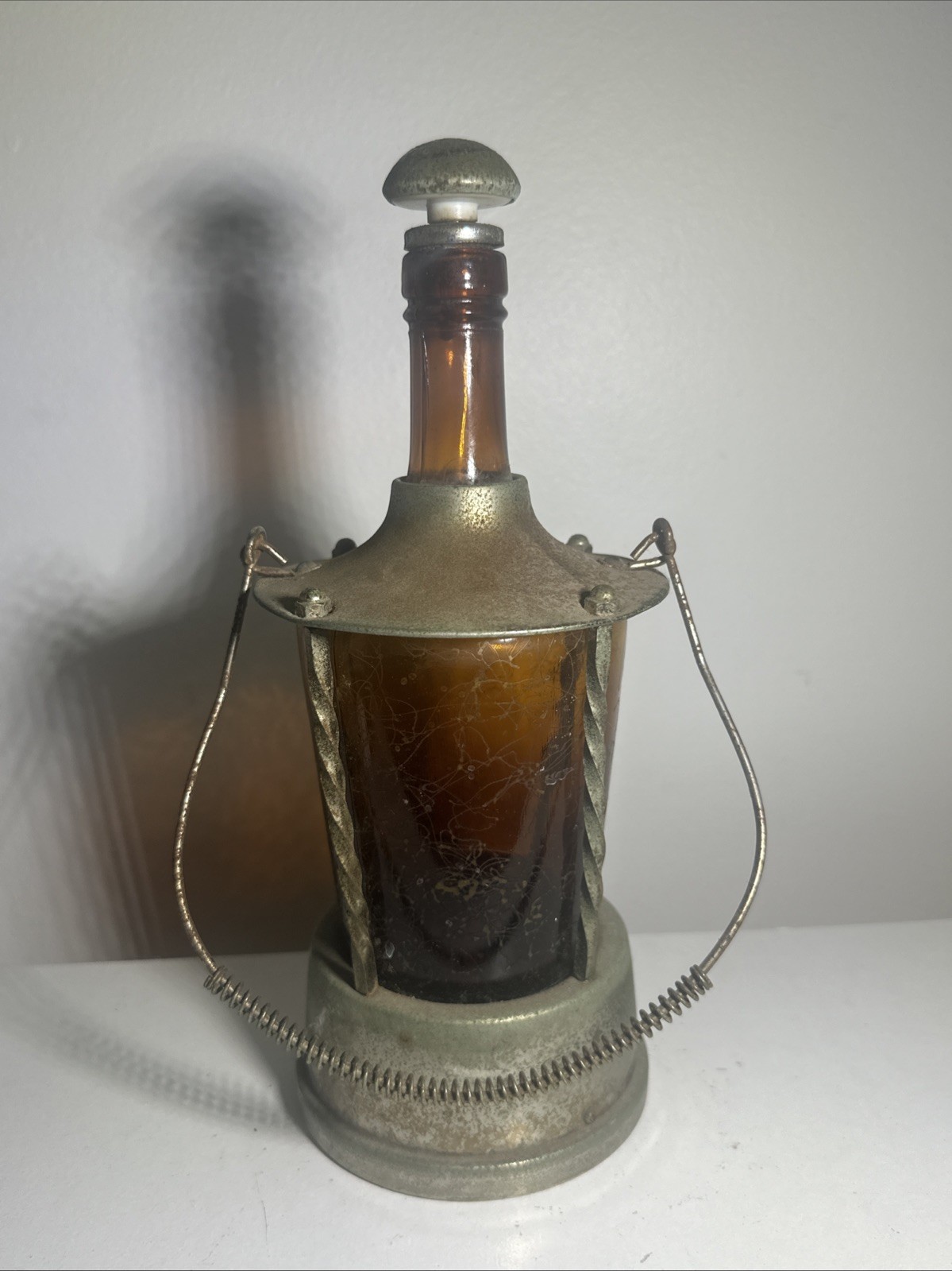 Rare Vintage Glass and Brass Courvoisier Cognac Decanter Plays “ How Dry I Am “ Rare Vintage Glass and Brass Courvoisier Cognac Decanter Plays “ How Dry I Am “