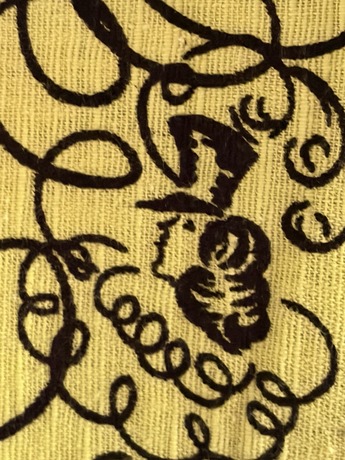8 Y VTG 1930-40s drapery Barkcloth Era Fabric Dali regency Swirl face chartreuse 8 Y VTG 1930-40s drapery Barkcloth Era Fabric Dali regency Swirl face chartreuse
