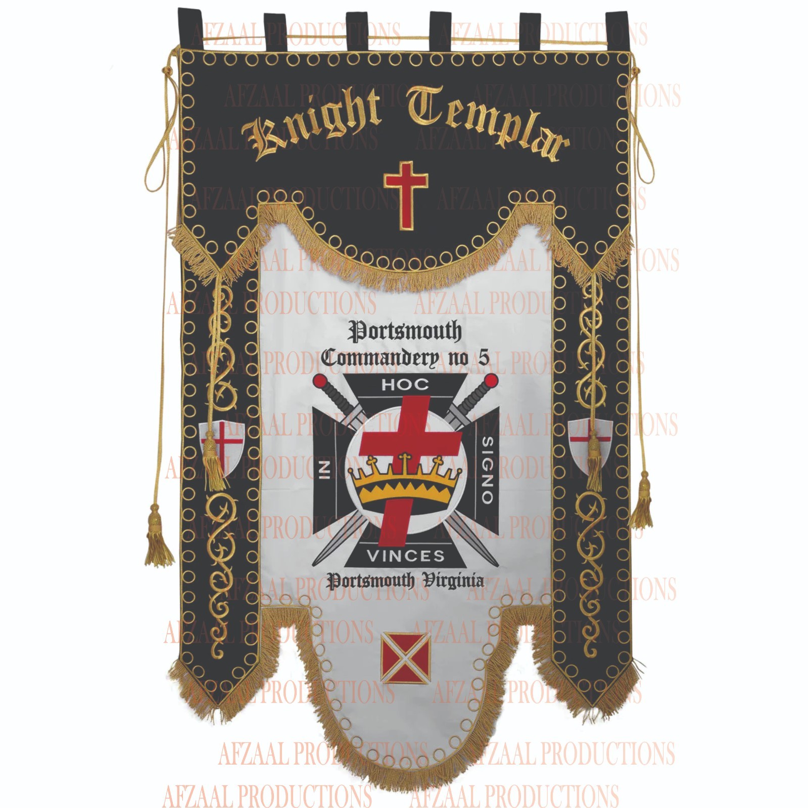 Knights Templar Banner - Machine Embroidery (36X48)