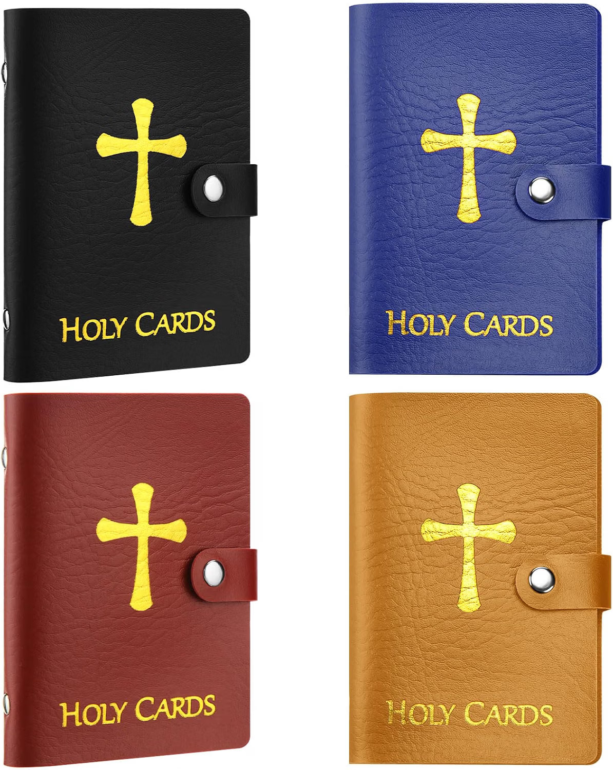 4 Pcs Holy Card Holder Carrying Each Case Hold to 40, Prayer Holder with Gold St 4 Pcs Holy Card Holder Carrying Each Case Hold to 40, Prayer Holder with Gold St
