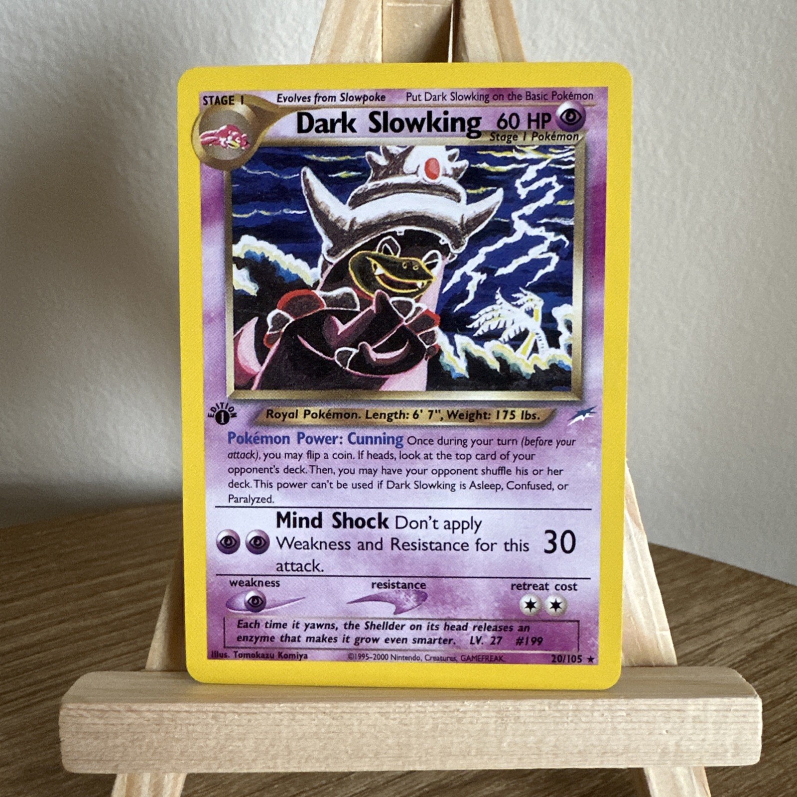 Pokemon Dark Slowking 20/105 Neo Destiny 1st Edition 2002 English Rare EX Pokemon Dark Slowking 20/105 Neo Destiny 1st Edition 2002 English Rare EX