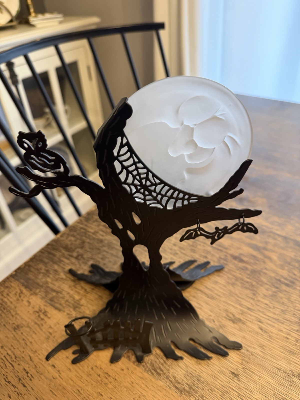 Partylite Ghostly Tree Tealight Candle Holder Man On The Moon Partylite Ghostly Tree Tealight Candle Holder Man On The Moon