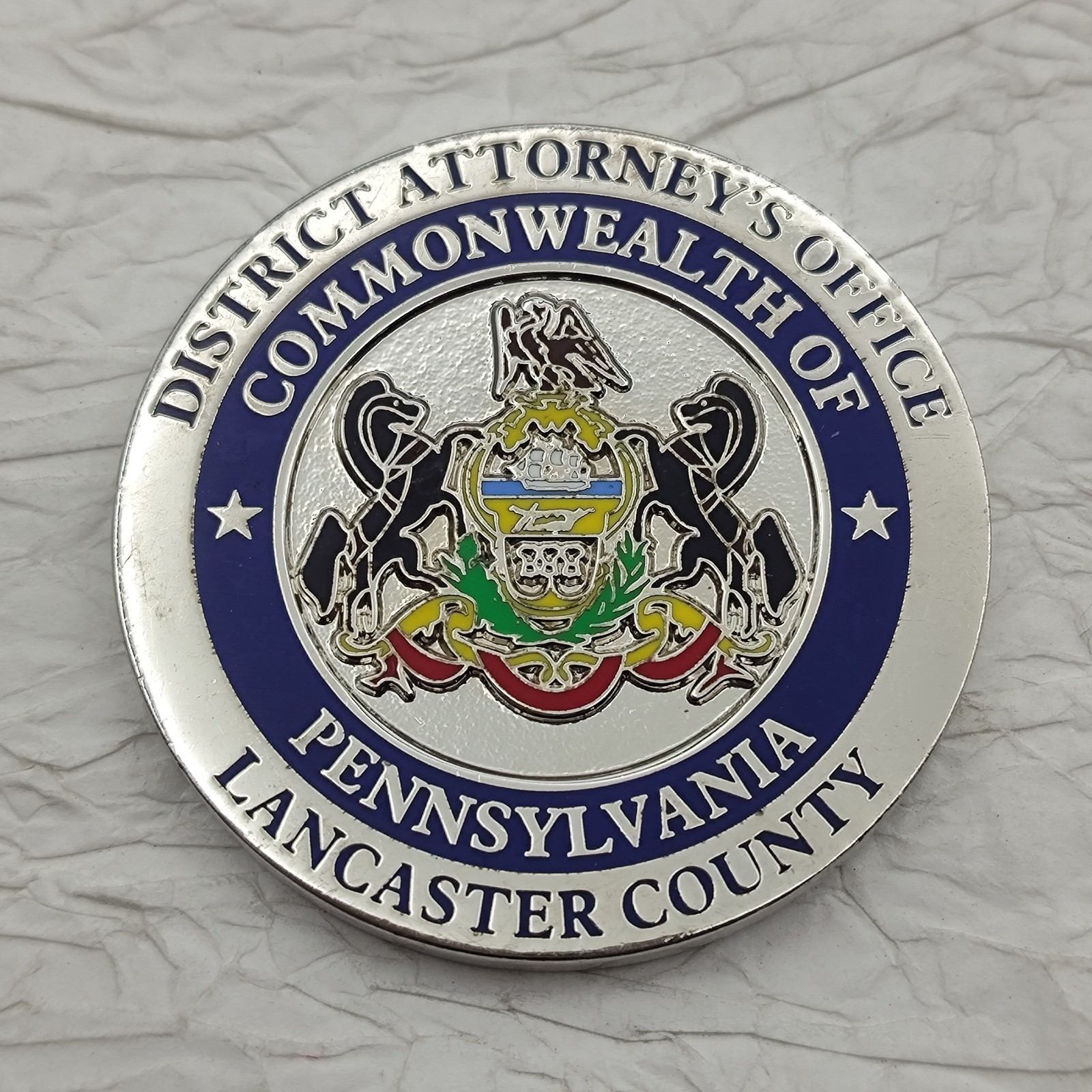 Lancaster County PA District Attorney\'s Office Challenge Coin