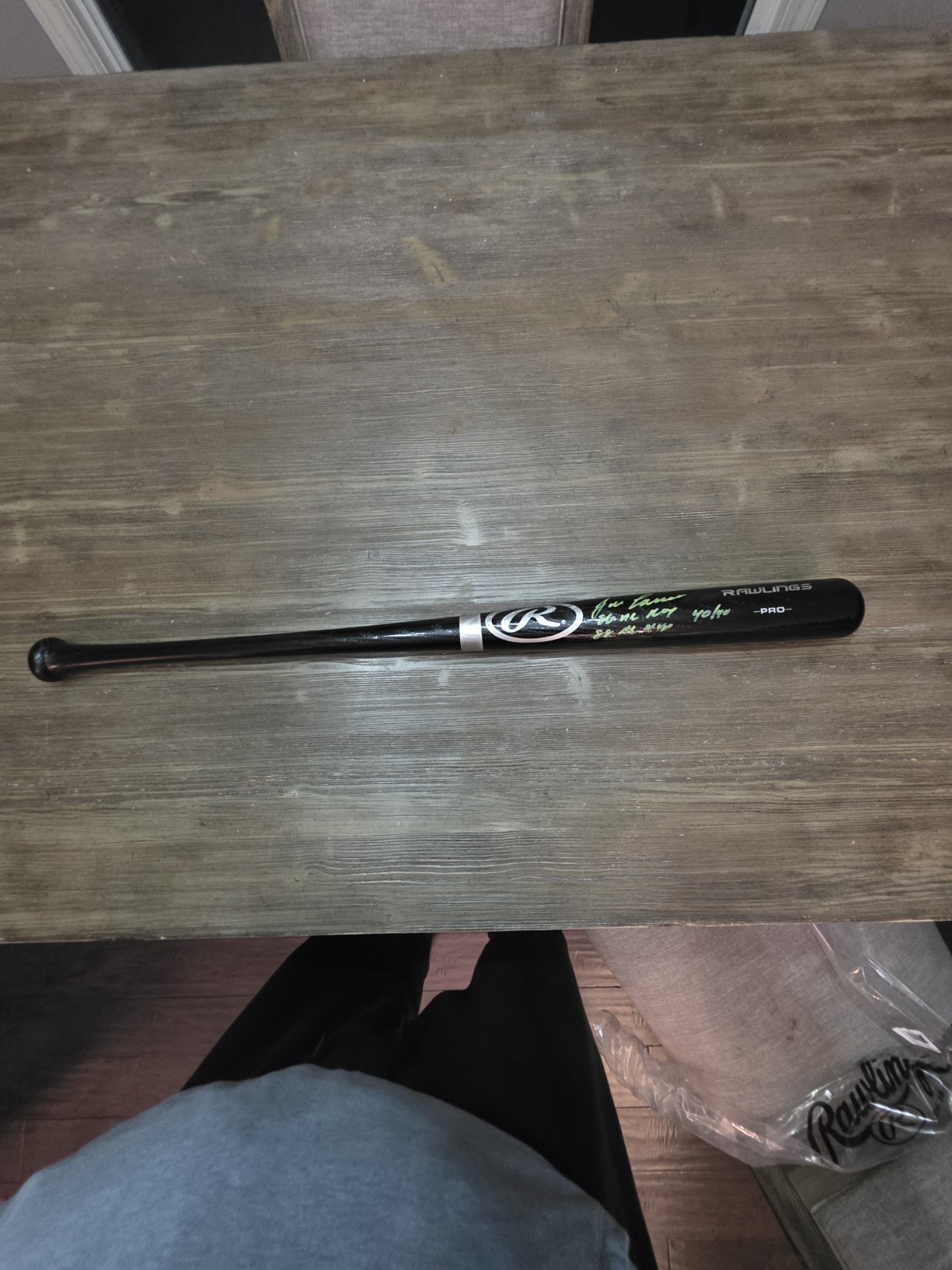 Jose Canseco Signed Rawlings Pro Baseball Bat, JSA COA, Multiple Inscriptions Jose Canseco Signed Rawlings Pro Baseball Bat, JSA COA, Multiple Inscriptions