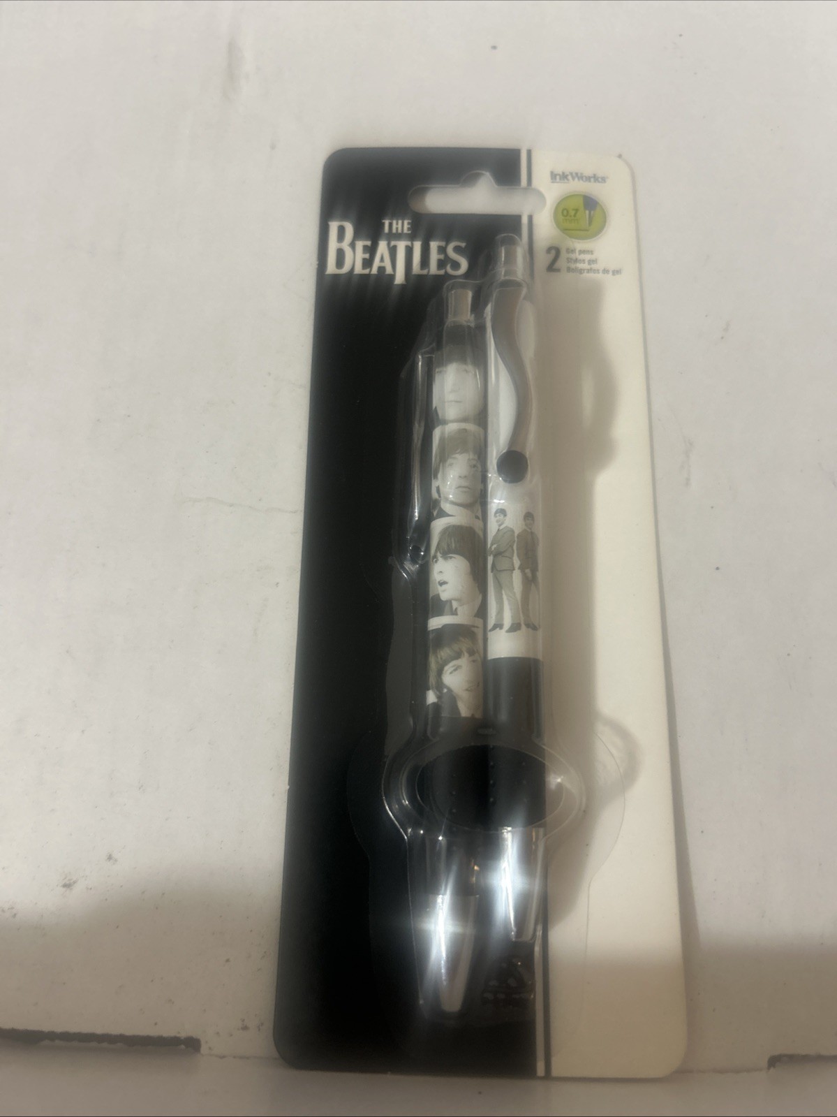 The Beatles Black Gel Pens Set of 2 Inkworks .7MM Writing Pens NEW Sealed Pack The Beatles Black Gel Pens Set of 2 Inkworks .7MM Writing Pens NEW Sealed Pack