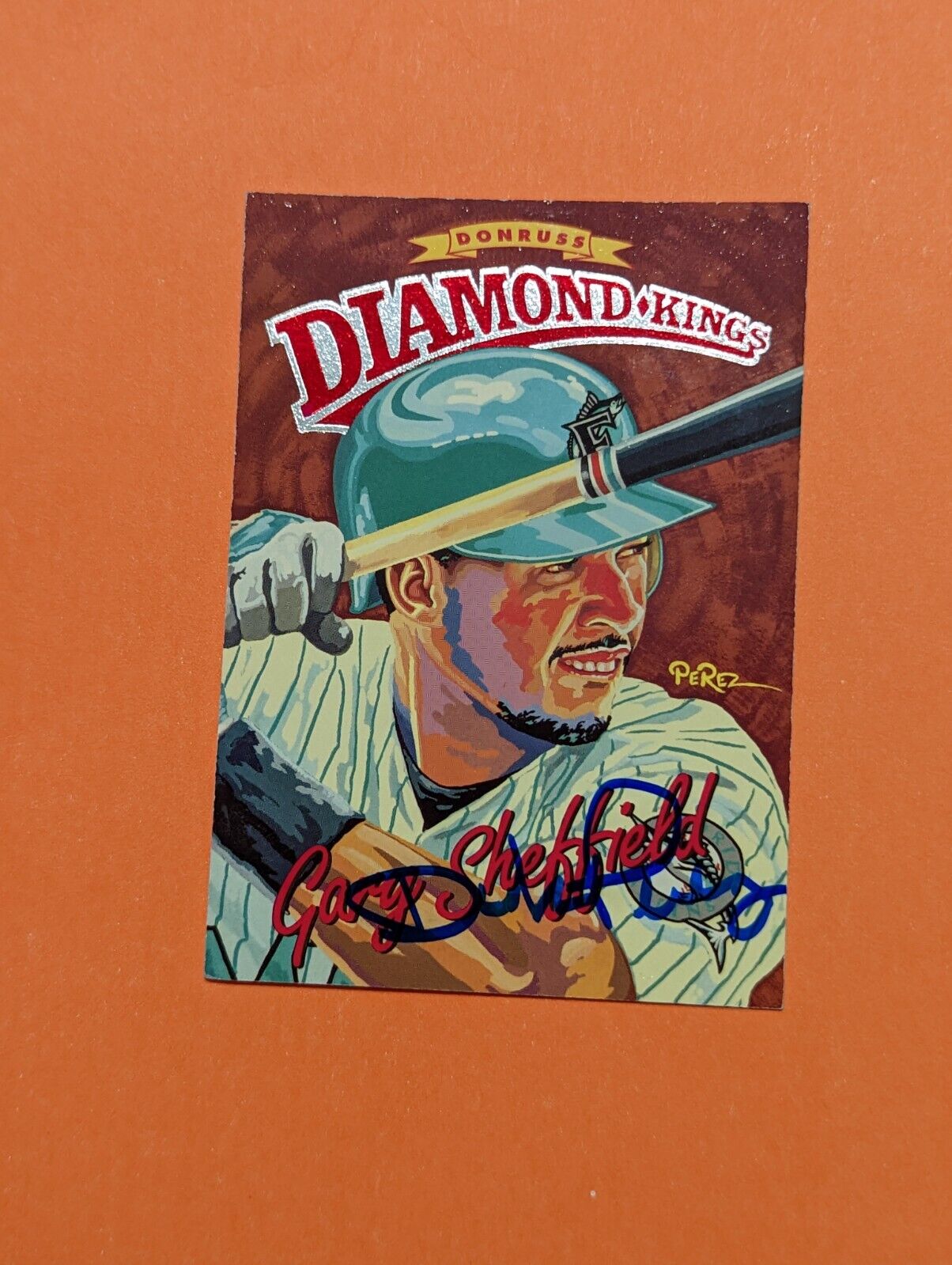 Dick Perez Baseball Artist Autograph  1994 Donruss Diamond Kings Gary Sheffield