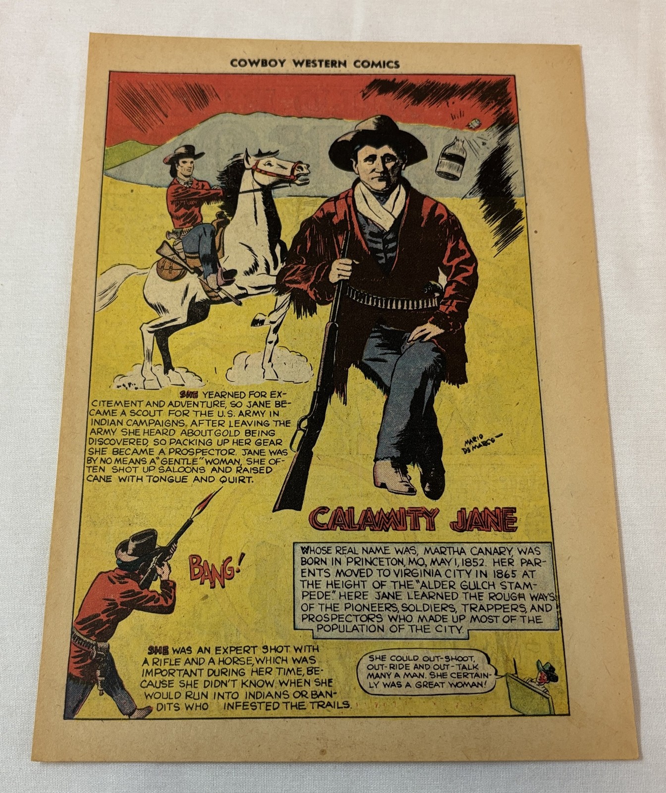 1949 cartoon page ~ CALAMITY JANE