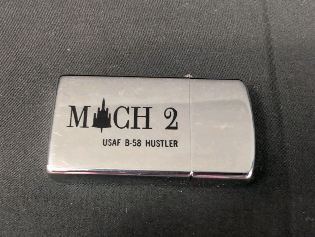 Rare Vintage Zippo Lighter Mach 2 USAF B-58 Hustler Needs Fluid Rare Vintage Zippo Lighter Mach 2 USAF B-58 Hustler Needs Fluid