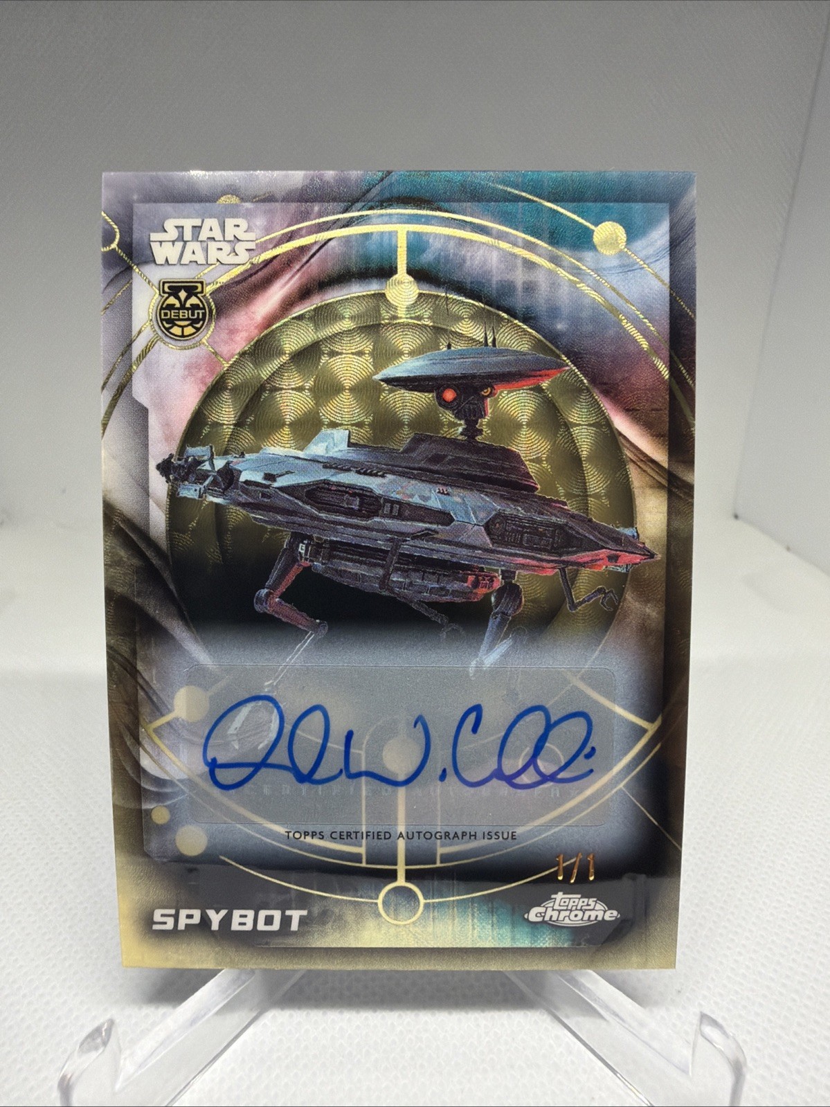 2026 Topps Chrome Star Wars David W. Collins Superfractor 1/1 Auto Spybot Debut