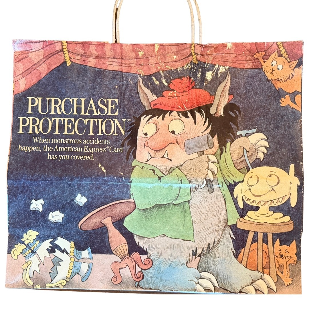 Vtg Maurice Sendak Where The Wild Things Are American Express Shopping Bag 1988 Vtg Maurice Sendak Where The Wild Things Are American Express Shopping Bag 1988
