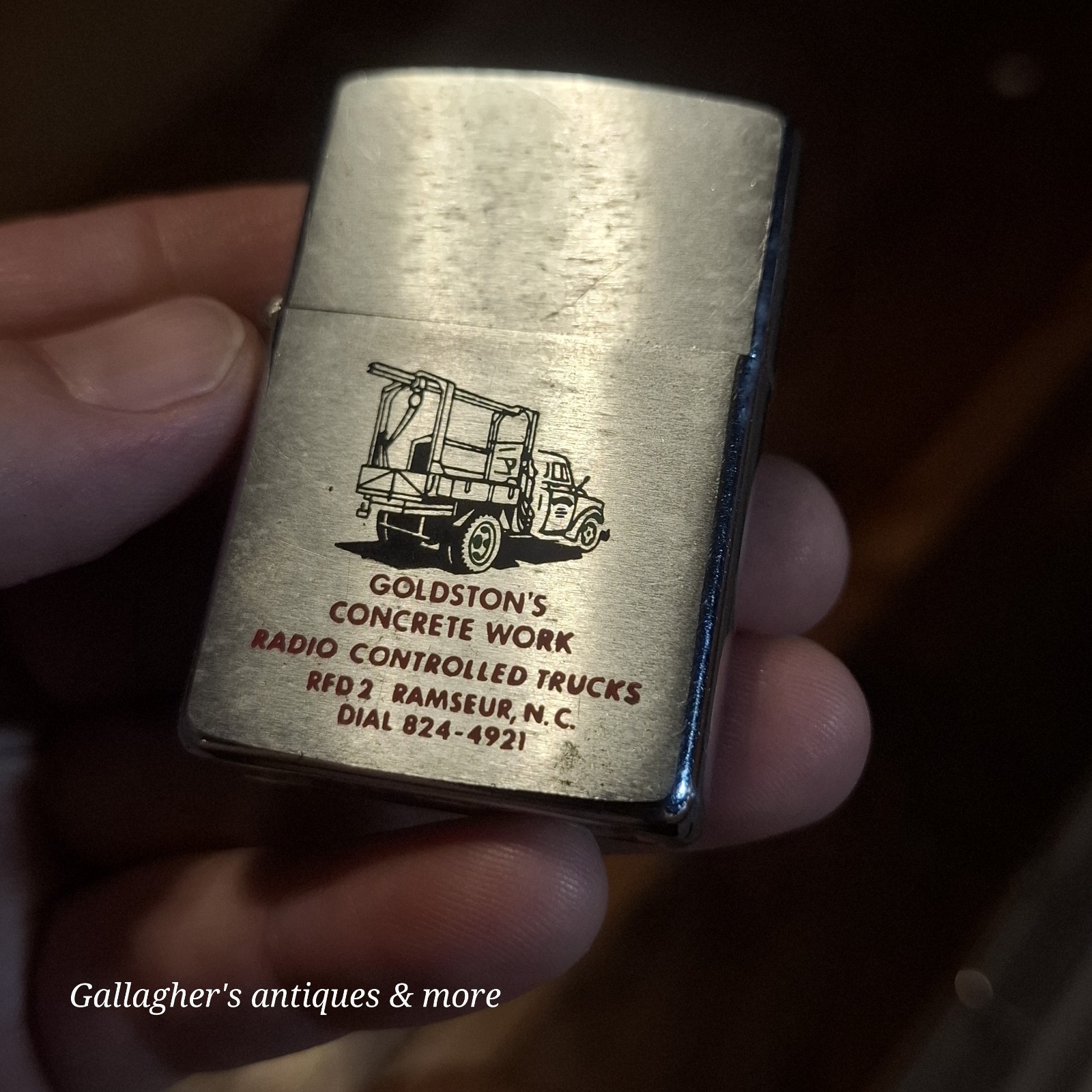 Vintage 1966 Zippo Lighter Goldston Concrete Work Ramseur NC Truck Advertisement Vintage 1966 Zippo Lighter Goldston Concrete Work Ramseur NC Truck Advertisement