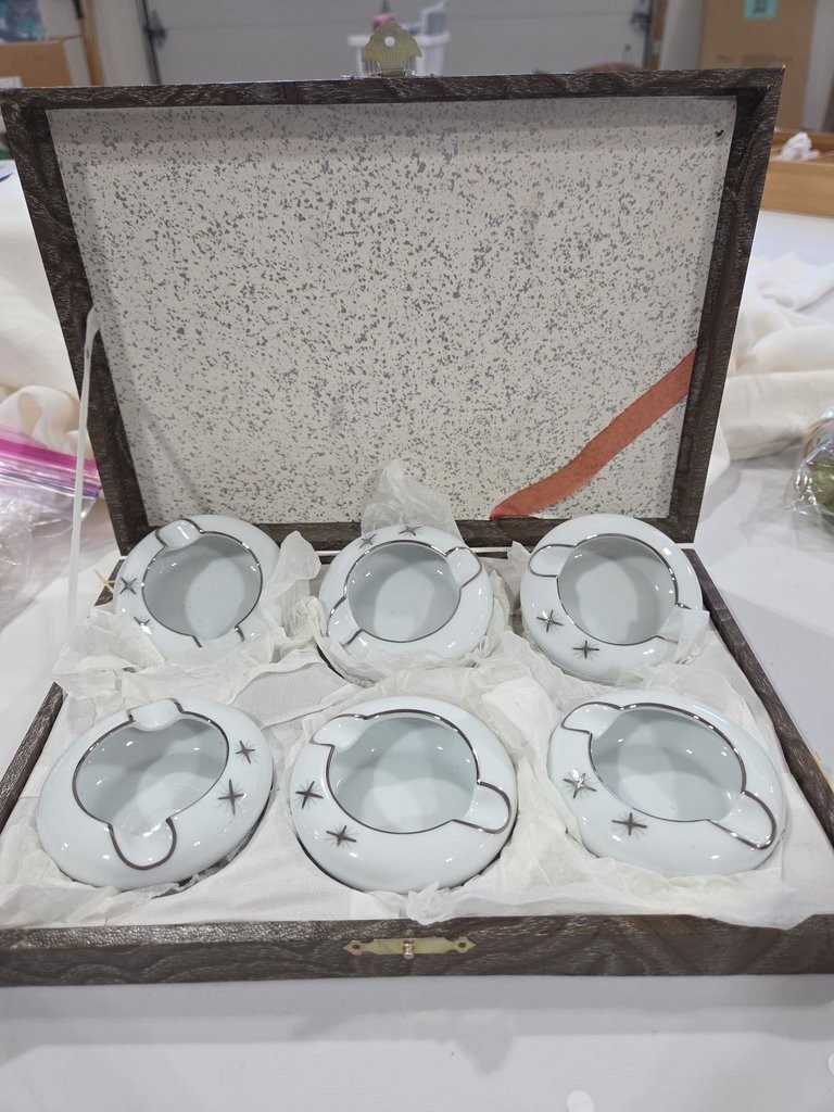 Vintage Mid-century Fukagawa Arita Handpainted Individual Dishes 3 Vintage Mid-century Fukagawa Arita Handpainted Individual Dishes 3