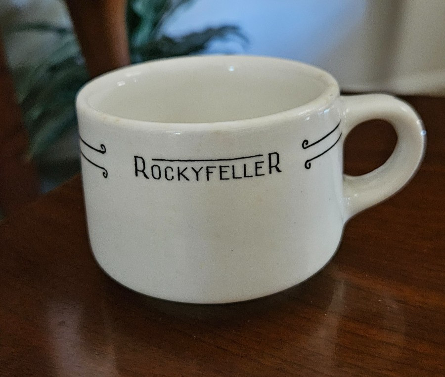 Vintage Rockyfeller Hamburger System Coffee Cup (Iroquois China) 1942 Vintage Rockyfeller Hamburger System Coffee Cup (Iroquois China) 1942