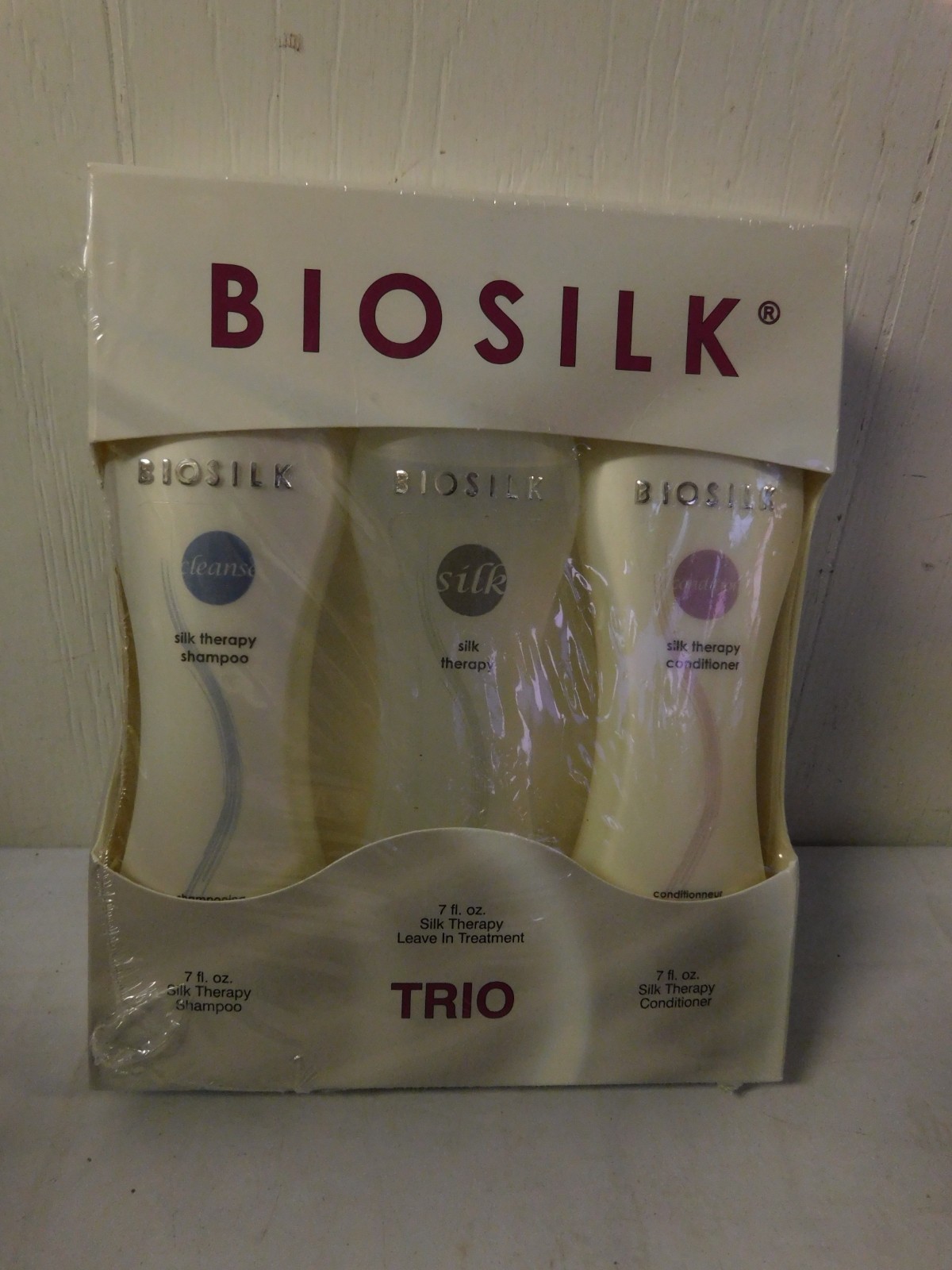 Biosilk Trio Silk Therapy Shampoo , Treatment & Conditioner 7 fl oz each NIP