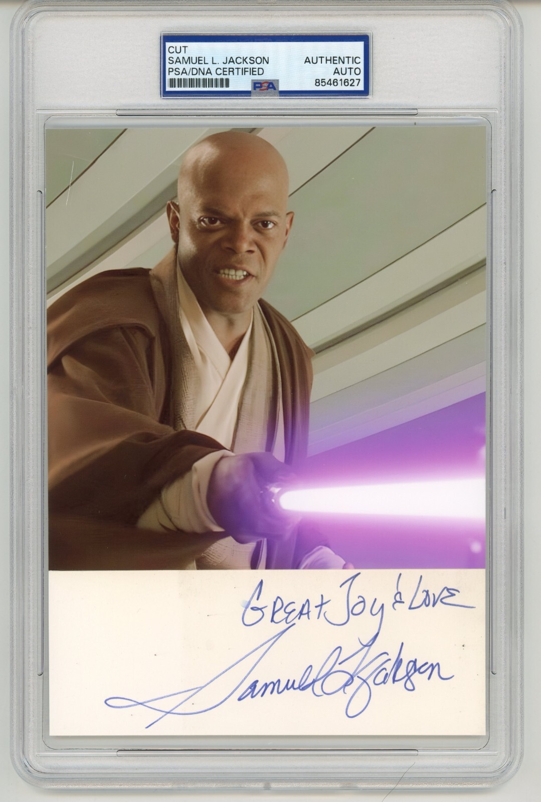 Samuel L. Jackson ~ Signed Autographed Jedi Master Mace Windu Star Wars~ PSA DNA Samuel L. Jackson ~ Signed Autographed Jedi Master Mace Windu Star Wars~ PSA DNA