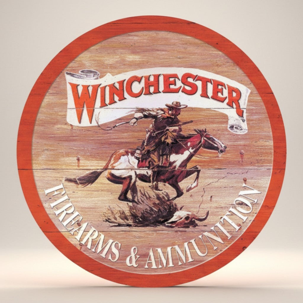 Winchester Express Round Embossed Metal Wall Sign