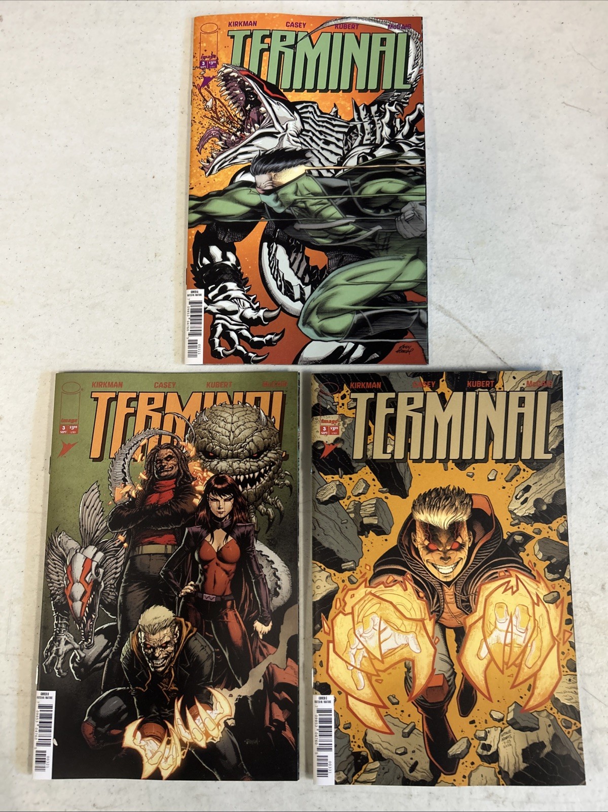 Terminal #3 3 Cover Lot / Set - Main A + Variant B & C Image Comics 2026 Kirkman Terminal #3 3 Cover Lot / Set - Main A + Variant B & C Image Comics 2026 Kirkman