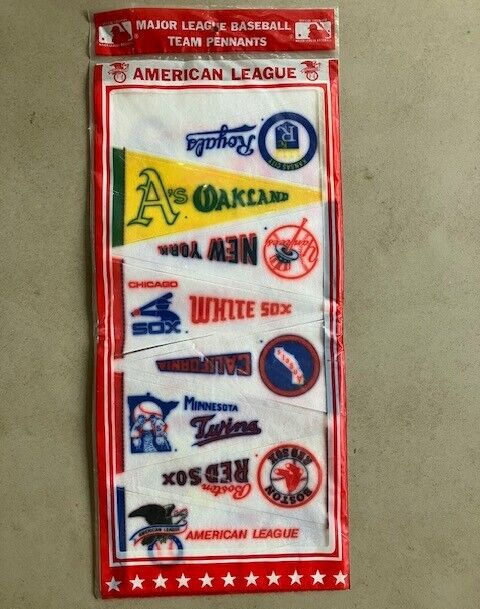 Major League Baseball American League Pennants 1980\'s Set of 16