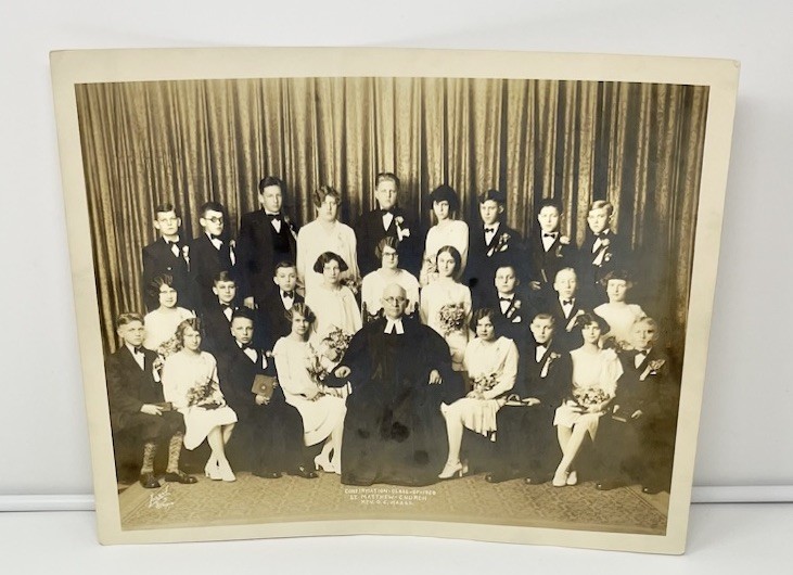 Antique 1929 Saint Matthews Detroit Michigan? Confirmation Class W Reverend Read