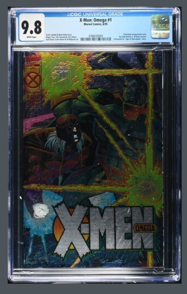X-Men Omega #1 CGC 9.8 Marvel Comics 1995 Romita Jr. Chromium Not Gold X-Men Omega #1 CGC 9.8 Marvel Comics 1995 Romita Jr. Chromium Not Gold