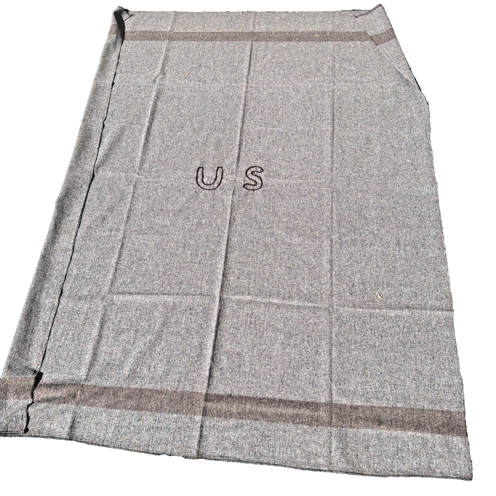 Federal Civil War Blanket with Chainstitched “US” Federal Civil War Blanket with Chainstitched “US”
