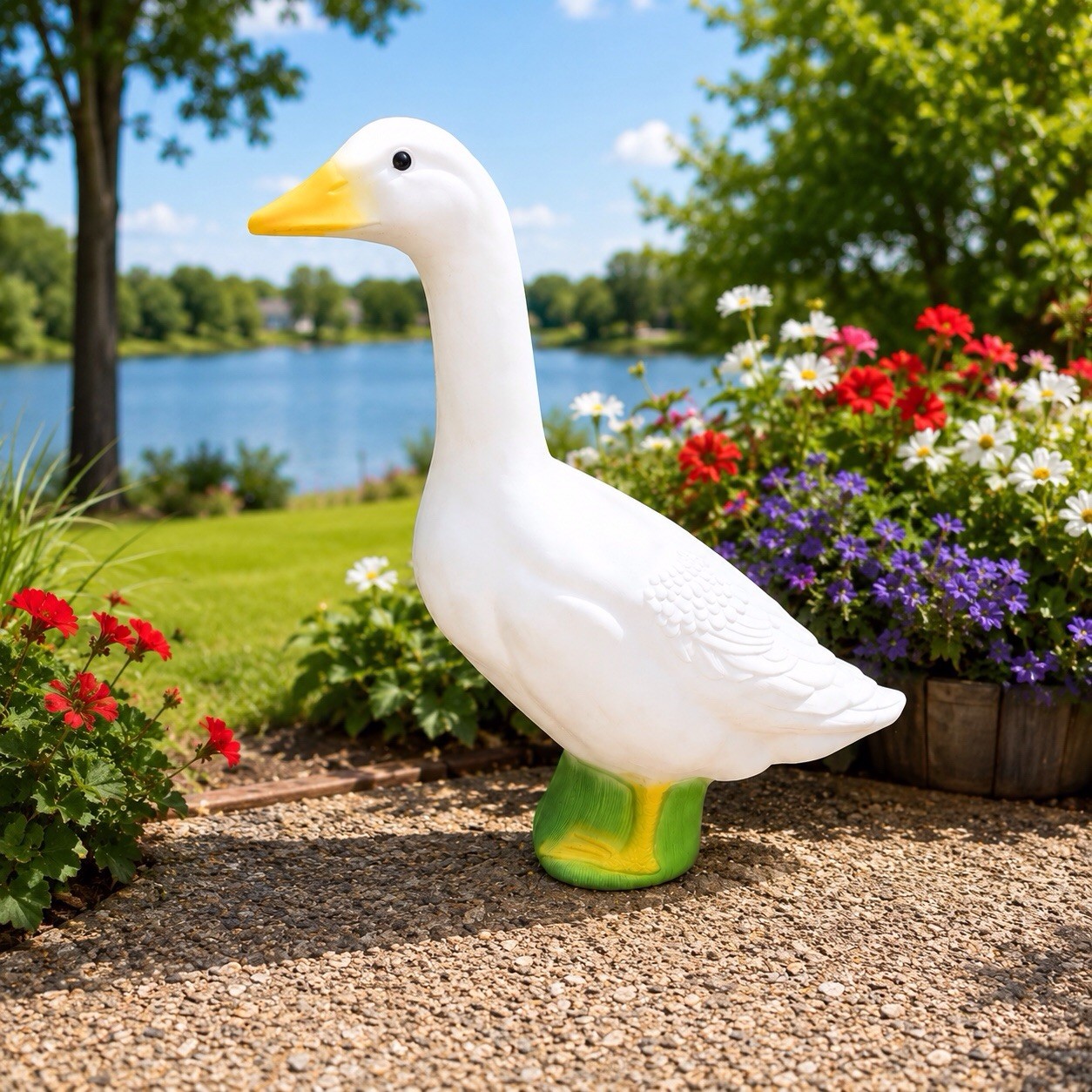 Porch Goose Statue Original Union 24” Inches Tall For Dressing USA Blow Mold Porch Goose Statue Original Union 24” Inches Tall For Dressing USA Blow Mold