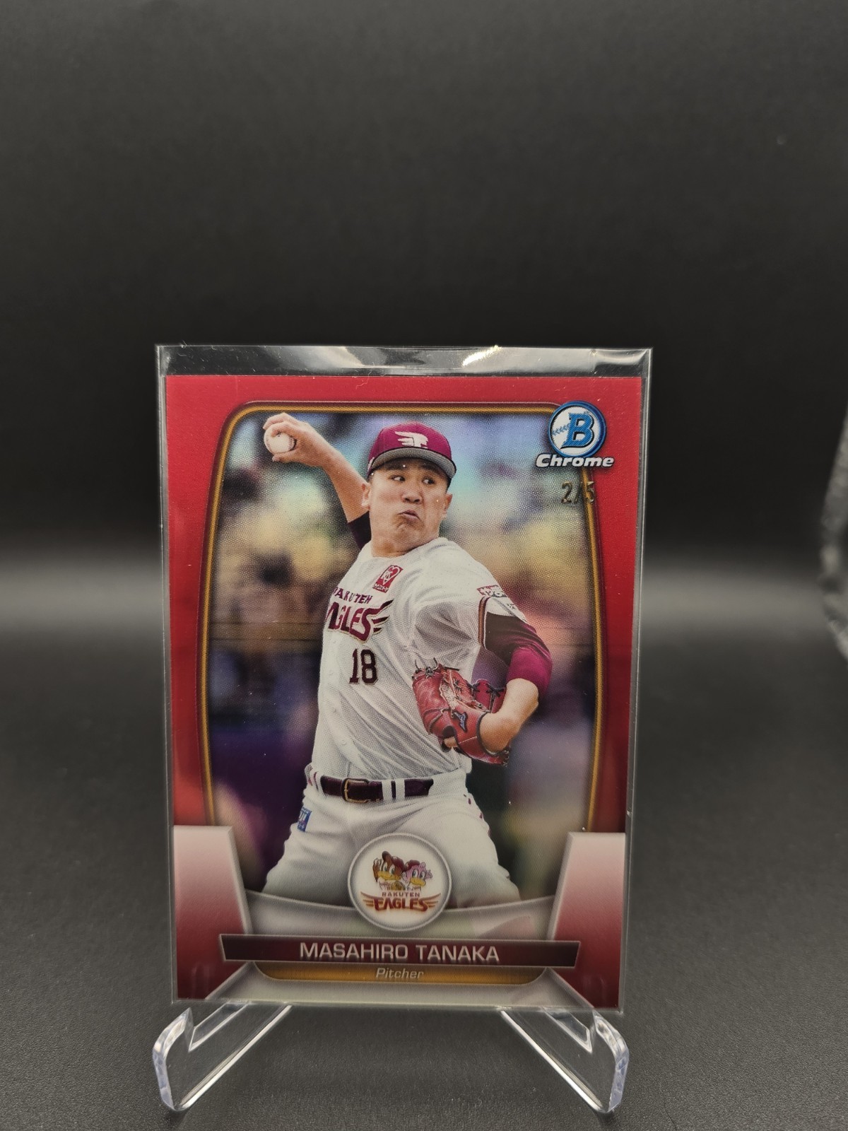 2023 Bowman Chrome NPB Masahiro Tanaka Red Refractor /5 #75 Eagles SSP Yankees 2023 Bowman Chrome NPB Masahiro Tanaka Red Refractor /5 #75 Eagles SSP Yankees
