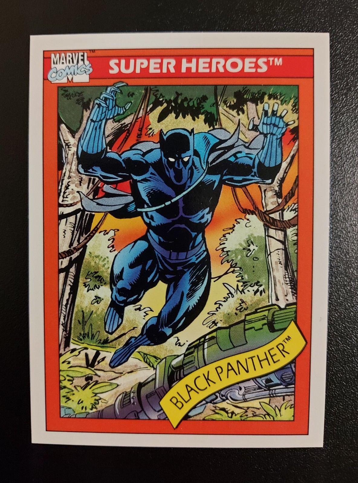 Impel 1990 Marvel Comics Super Heroes Black Panther # 20 Base Set Trading Card. Impel 1990 Marvel Comics Super Heroes Black Panther # 20 Base Set Trading Card.
