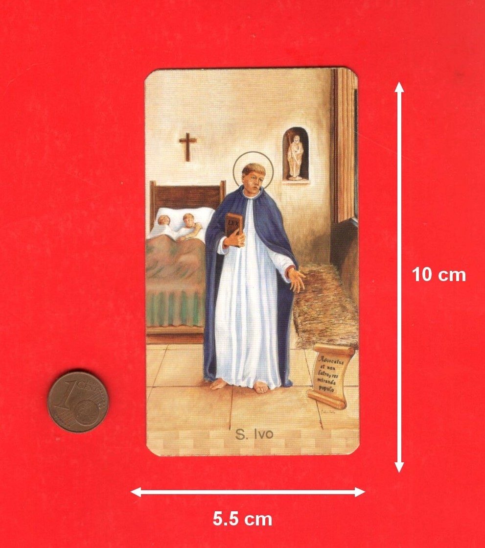 Santino Holy Card S. Ivo measures 5.5 x 10 cm standard mail Santino Holy Card S. Ivo measures 5.5 x 10 cm standard mail