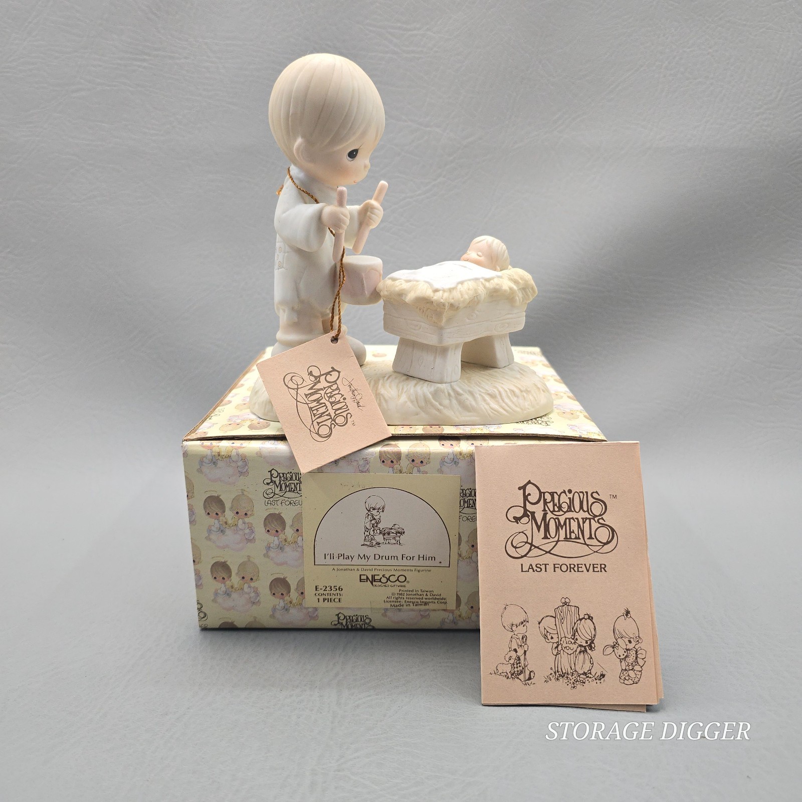 VTG 1982 Precious Moments E-2356 I\'ll Play My Drum For Him Figurine
