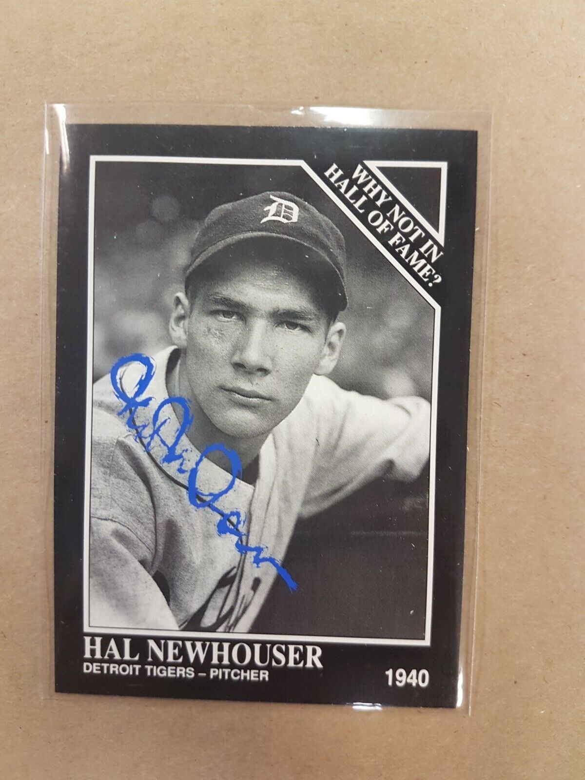 Hal Newhouser Autograph Photo SPORTS signed Baseball card MLB 445 1992