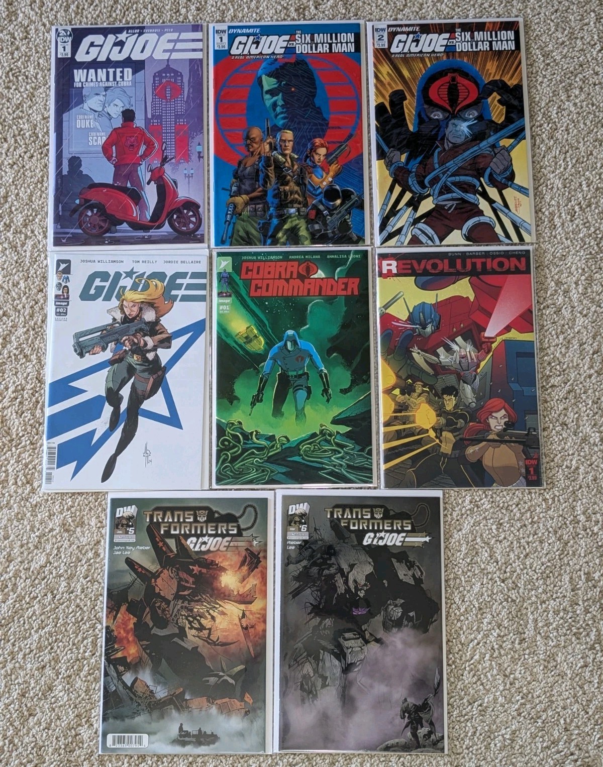 GI Joe 1 2 Six Million Dollar Man 1 2 Cobra 1 Transformers 5 IDW Image Comic Lot GI Joe 1 2 Six Million Dollar Man 1 2 Cobra 1 Transformers 5 IDW Image Comic Lot