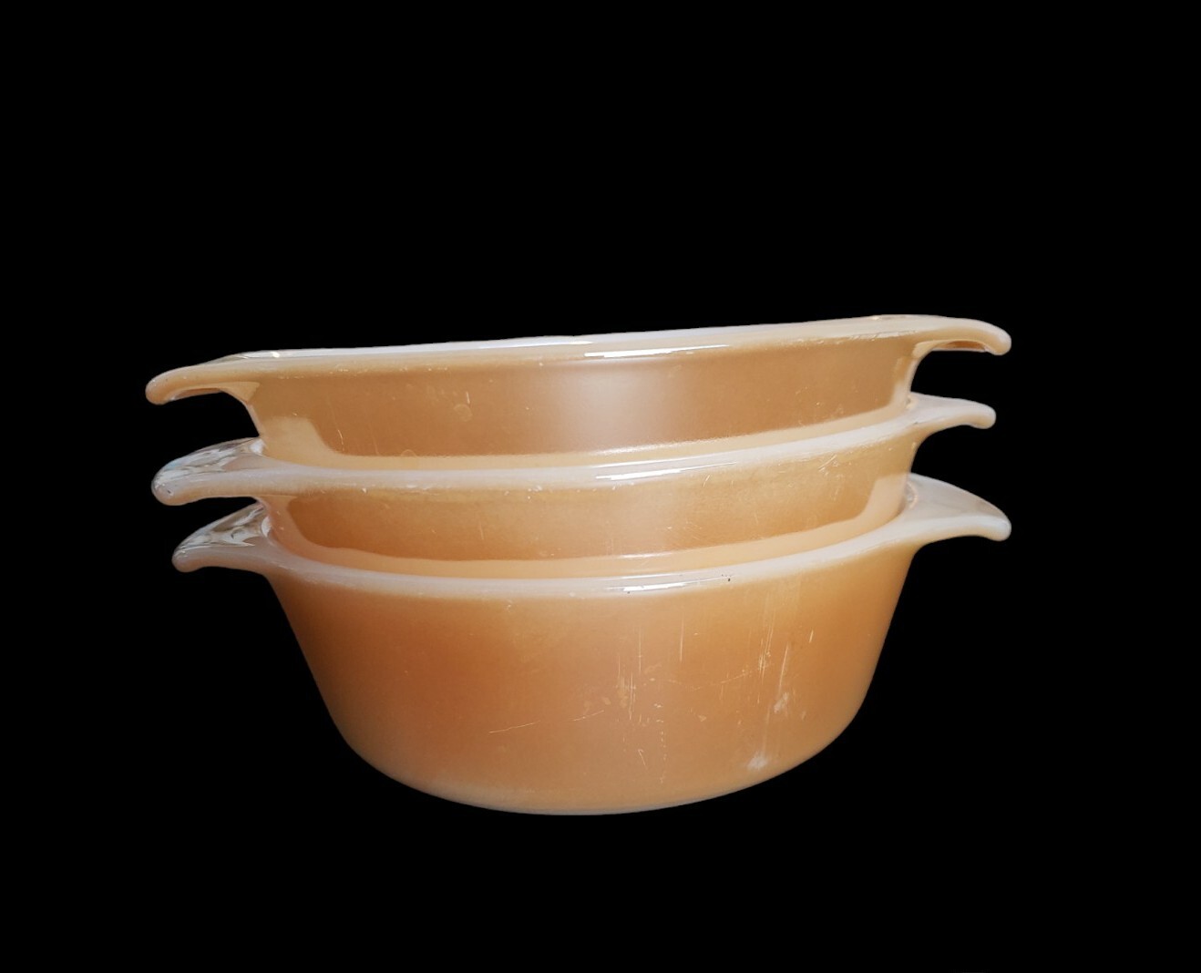 Set of 3 Vintage Anchor Hocking Fire King 8 oz Bowls #472, Made In the USA Set of 3 Vintage Anchor Hocking Fire King 8 oz Bowls #472, Made In the USA