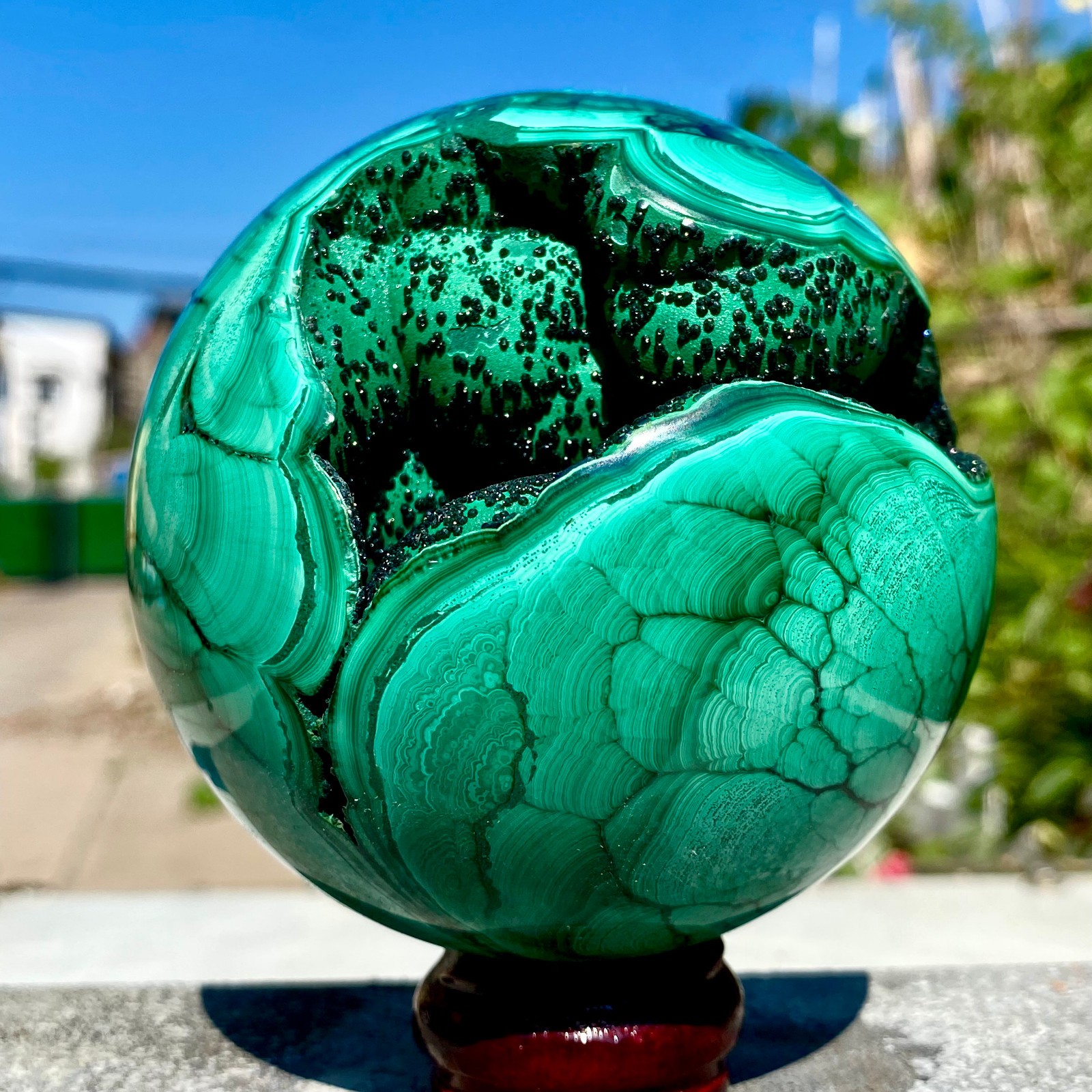 2.2LB Natural Malachite Quartz Sphere Energy Crystal Ball Reiki Gift Decor Gem 2.2LB Natural Malachite Quartz Sphere Energy Crystal Ball Reiki Gift Decor Gem