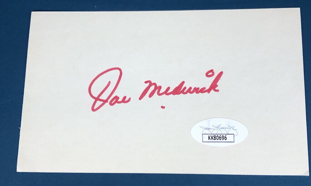 Joe Ducky Medwick ST LOUIS CARDINALS Signed 3x5 INDEX CARD Baseball HOF JSA COA