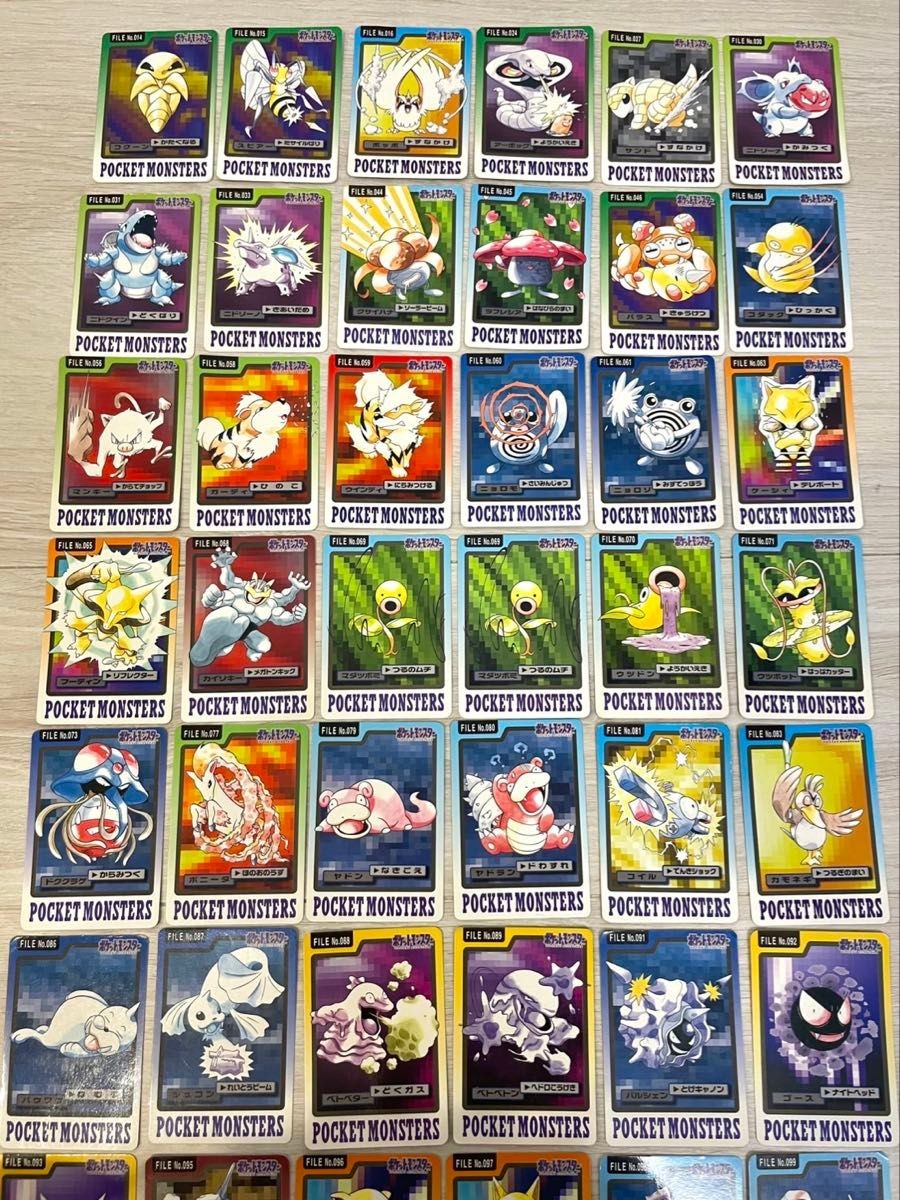 Pokemon Carddass Lot 60 Cards Porygon Magikarp Lapras Japanese Vintage Set 1997