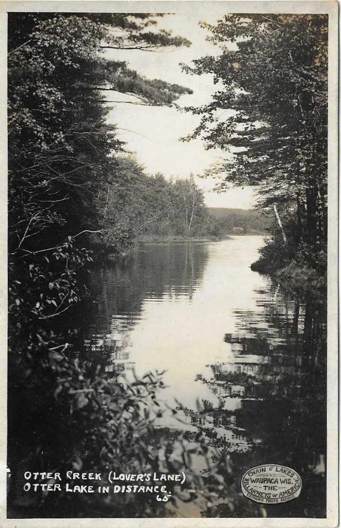 RPPC Otter Creek & Otter Lake (Lover Lane) Wisconsin Real Photo Postcard RPPC Otter Creek & Otter Lake (Lover Lane) Wisconsin Real Photo Postcard