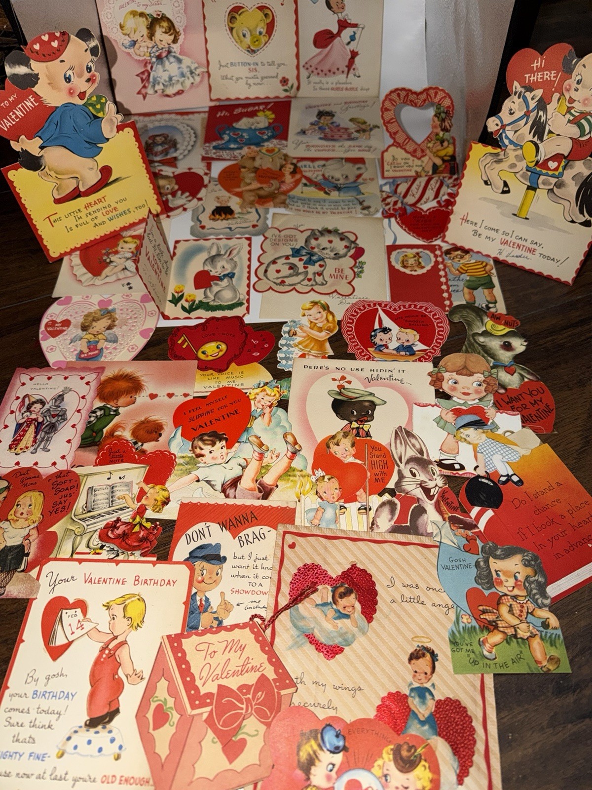 Lot 46 Vintage 1930s 40’s Valentine Cards Die Cut Pop Up Anthropomorphic … Lot 46 Vintage 1930s 40’s Valentine Cards Die Cut Pop Up Anthropomorphic …