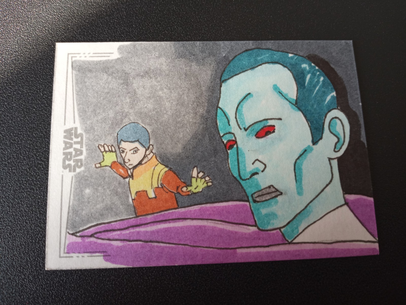 2024 Topps Star Wars Admiral Thrawn 1/1 Sketch Art Card Sean Edward Pence Auto 2024 Topps Star Wars Admiral Thrawn 1/1 Sketch Art Card Sean Edward Pence Auto
