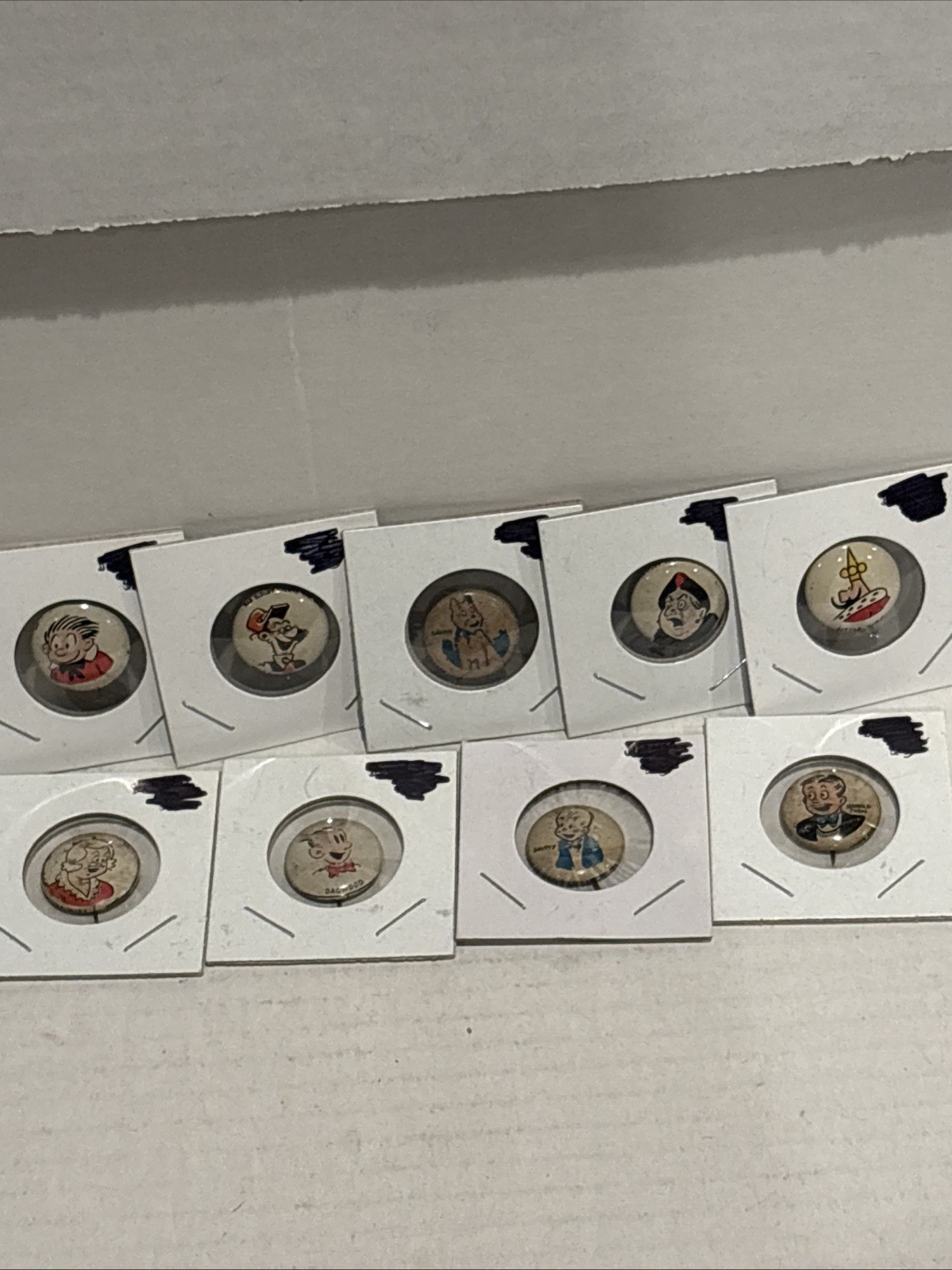 Vintage 1940s Kellogg's PEP Cereal Buttons Comic Pinback Famous Artists Lot Of 9 Vintage 1940s Kellogg's PEP Cereal Buttons Comic Pinback Famous Artists Lot Of 9
