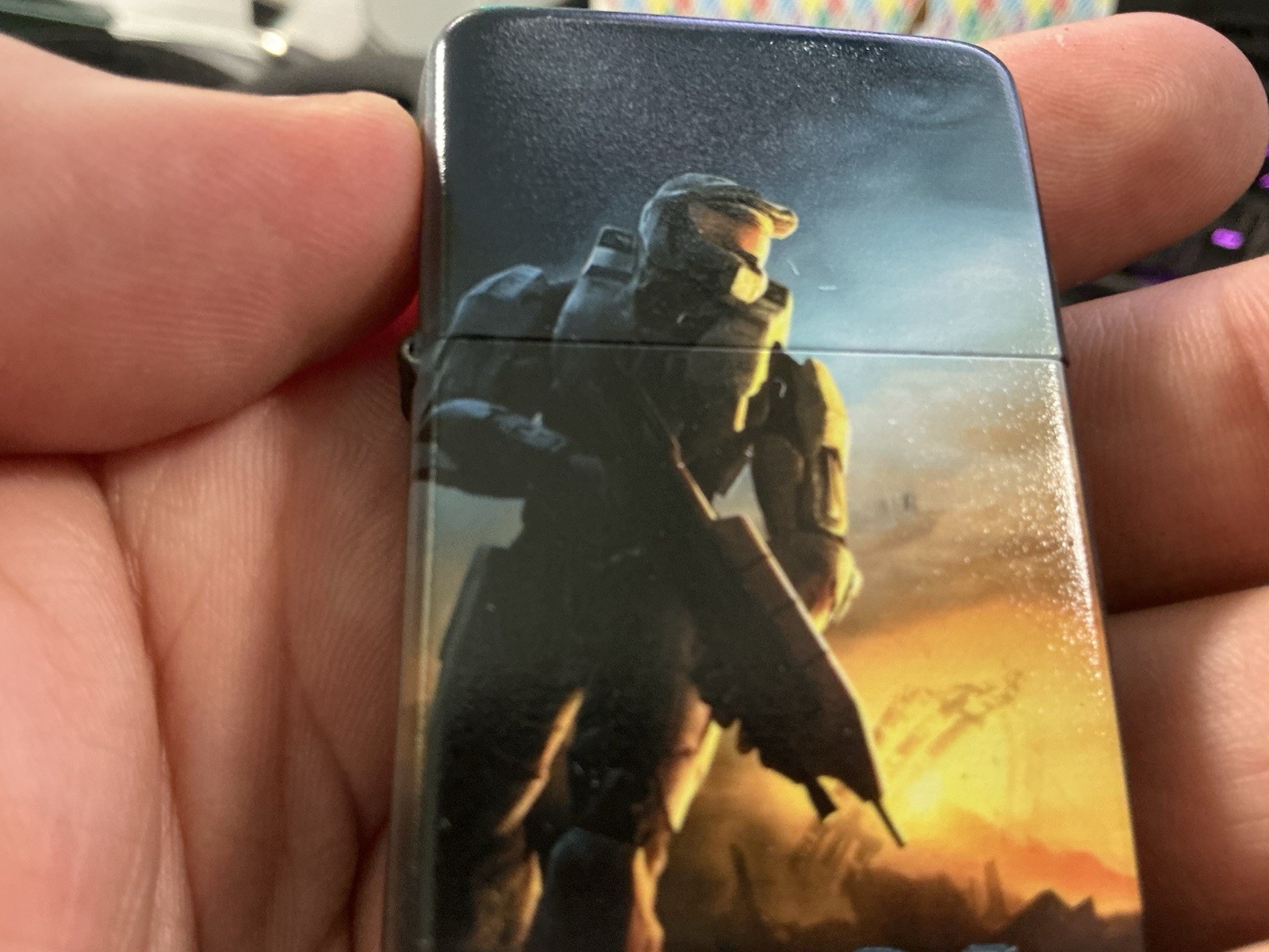 Halo 3 Flip-Top Lighter w/ Video Game Artwork Design Halo 3 Flip-Top Lighter w/ Video Game Artwork Design