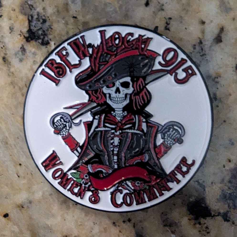 IBEW Local 915 Female Skull Pirate Coin IBEW Local 915 Female Skull Pirate Coin