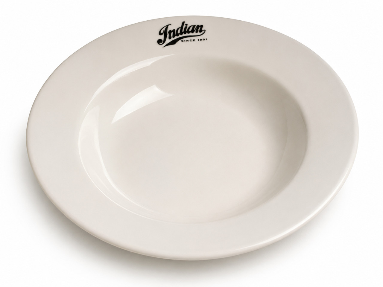 Indian Motorcycle Since 1901 Buffalo Soup Rim Bowl 8.75” Off White NEW